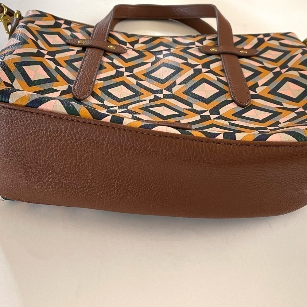 Fossil Bag Felicity Satchel Geometric Casual Boho… - image 7